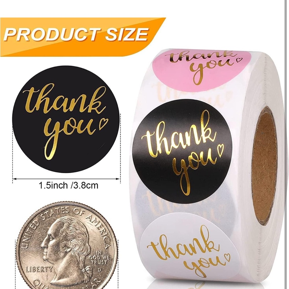 Thank You Sticker Roll - Multicolor - Picture 7 of 7